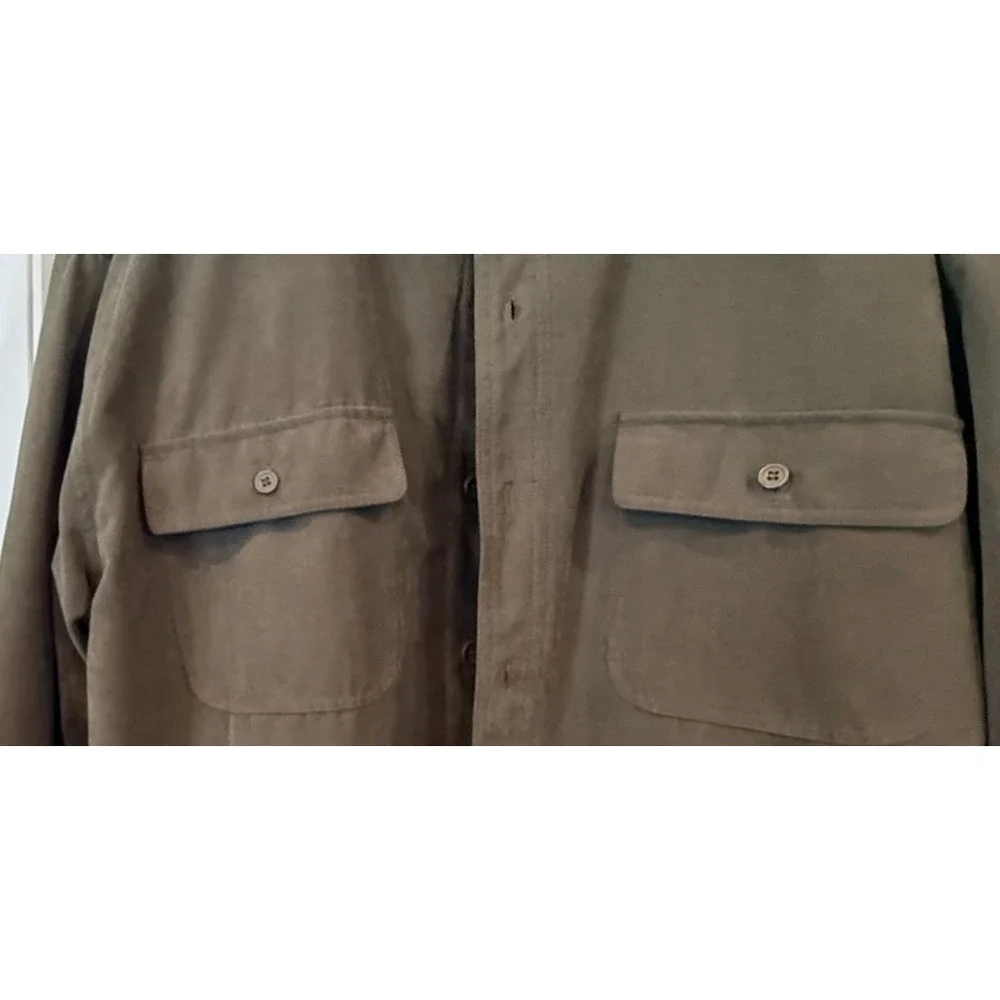 Ozark Trail Men's Large Brown Field Jacket Shirt Jacket Outdoor Utility 100% Pol